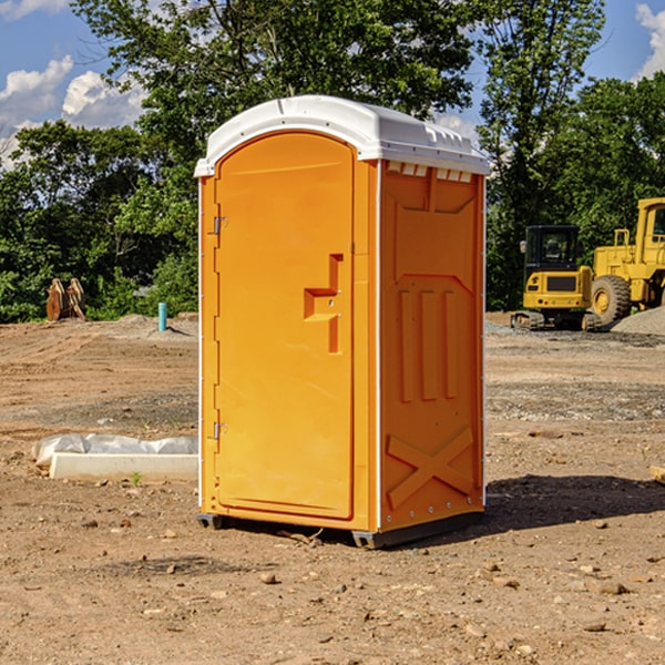 can i customize the exterior of the portable restrooms with my event logo or branding in Hiawatha